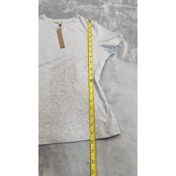 NWT SKIMS Medium Light Heather Grey Cotton Jersey T-Shirt AP-TSH-0638 - Picture 3 of 4